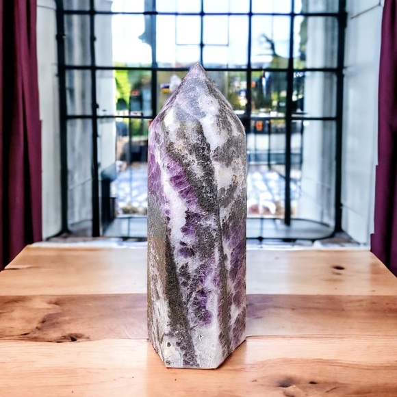1 LB. LARGE Rare Deep Purple Fluorite Natural Druzy Geode Crystal Healing Tower - Picture 4 of 6